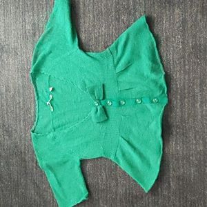 Anthropology green sweater medium